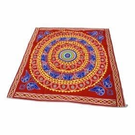 Large Gruha Sundarjya Chandua. Handwoven wall hanging with vibrant colors and intricate patterns, celebrating Odia culture.