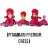 Premium Dress Set of Shri Jagannath Mahaprabhu with Mukut (15 pcs), made of silk pata cloth. Includes various colorful dresses, headgears and other adornments. Available in different sizes.