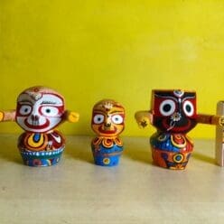 Karunamaya Rupam Neem Wood Jagannath Idol & Siblings