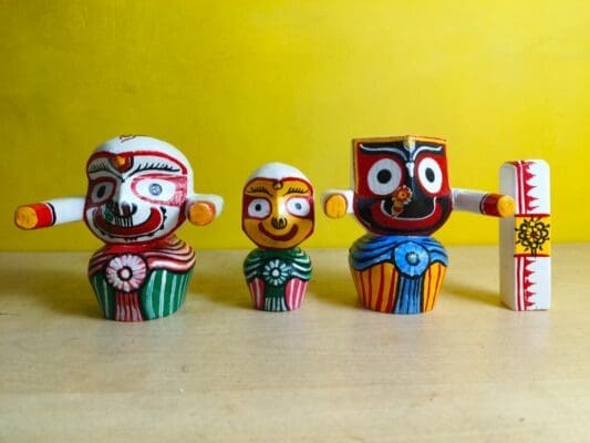 Anandamaya Rupam – Neem Wood Jagannath Idol & Siblings