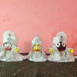 Chandra Mukhi Dress & Mukut Set: Divine White Adornment (15parts)