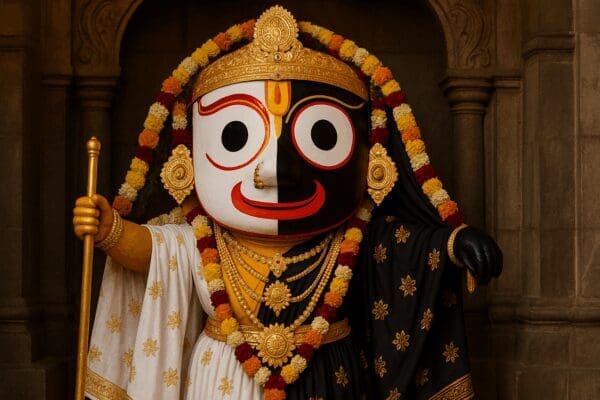 Divine Harihara Besha: Balabhadra’s Vishnu-Shiva union attire